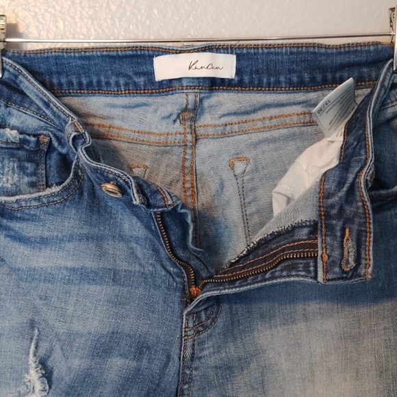 KanCan Denim Jeans Distressed Ladies Raw Hem 13/30 - Picture 11 of 16